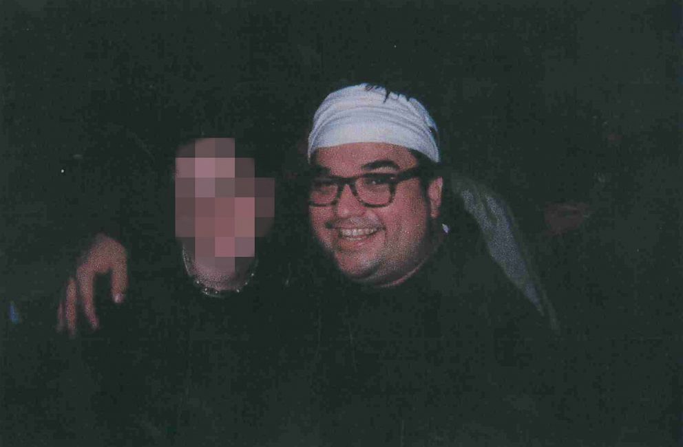PHOTO: Jane Doe meeting Horatio Sanz during her first trip to SNL in 2000.
