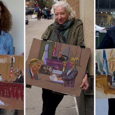 Jane Rosenberg, Christine Cornell and Elizabeth Williams discuss what it’s like to sketch the former president.