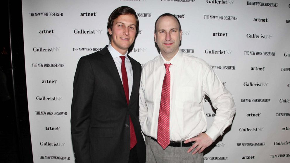 PHOTO: In this Feb. 20, 2013, file photo, Jared Kushner and Ken Kurson attend an event in New York.