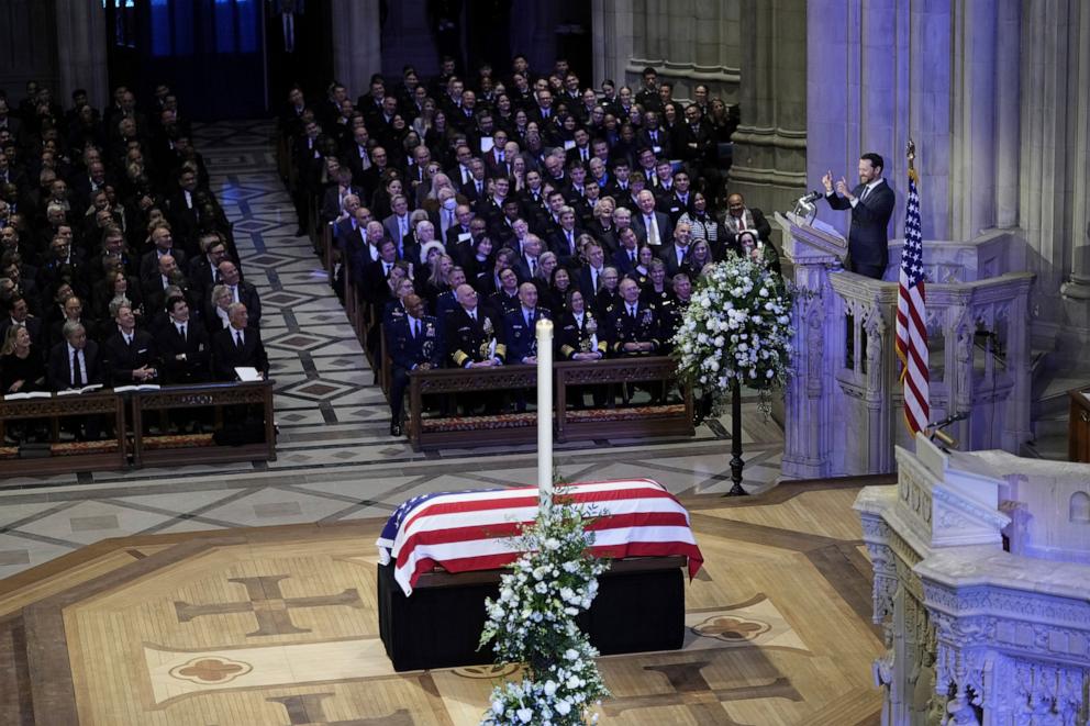 PHOTO: Grandson Jason Carter speaks during the state funeral for former President Jimmy Carter at Washington National Cathedral in Washington, Jan. 9, 2025.