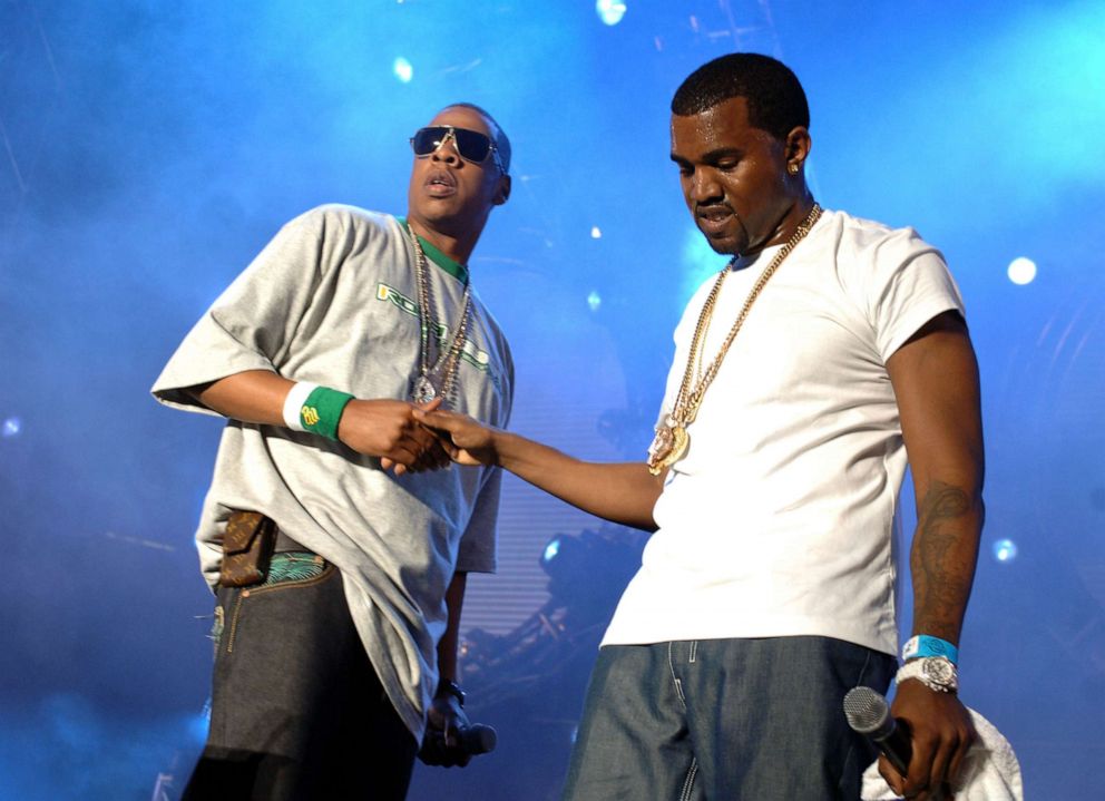 PHOTO: Jay-Z and Kanye West perform at Hot 97's Summer Jam at Giants Stadium in East Rutherford, N.J., June 5, 2005.