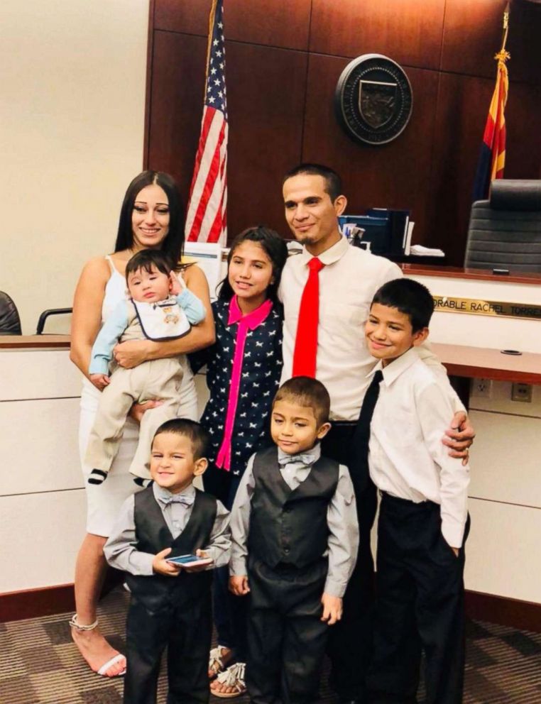 PHOTO: Jesus and Sonia Berrones with their five children, January, 2018.