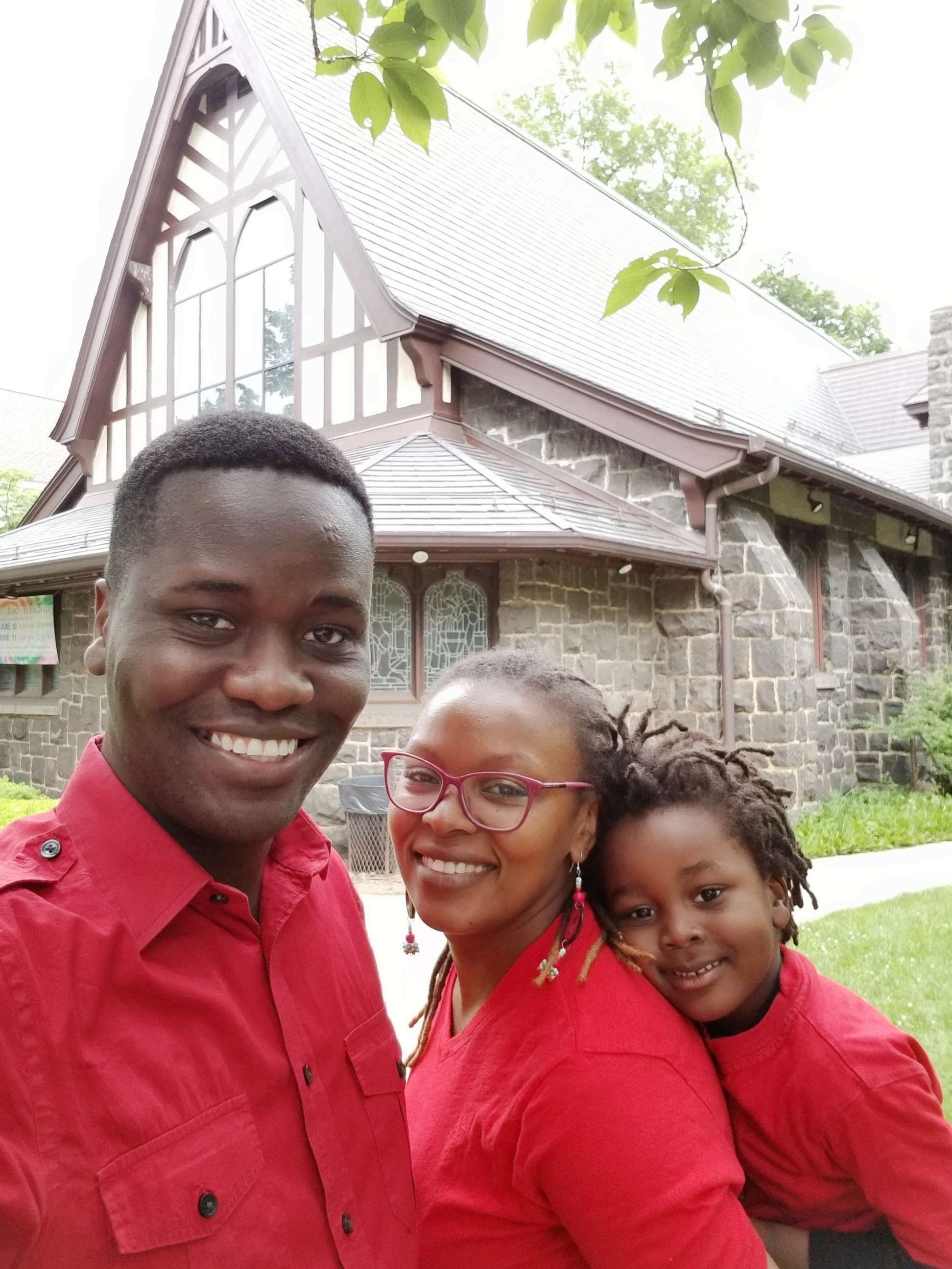PHOTO: James and Josephine Okungu are pictured with their son, Jayden, after a church service in this undated family photo.