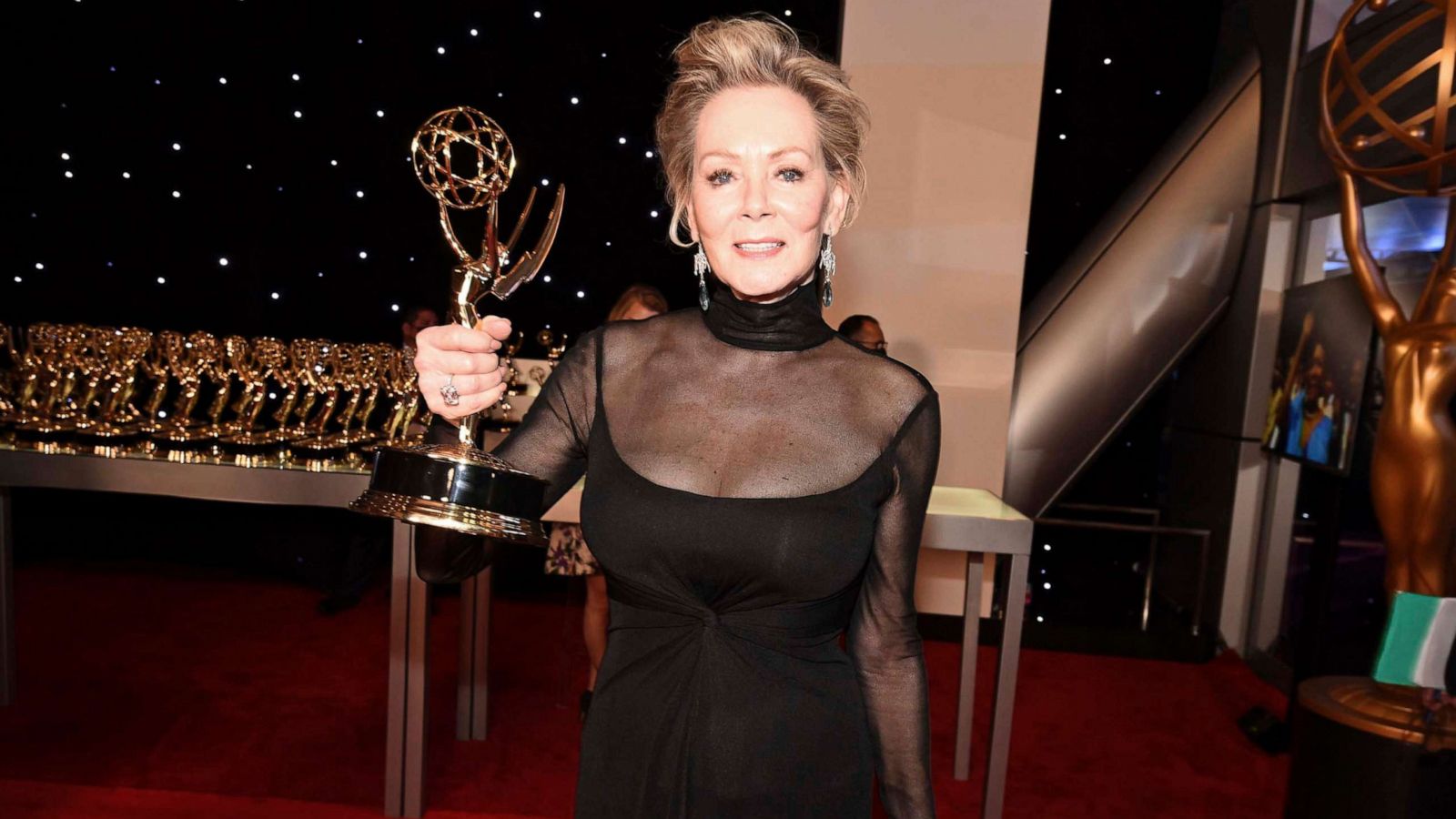 PHOTO: Jean Smart, winner of the award for outstanding lead actress in a comedy series for "Hacks" poses for a photo at the 73rd Emmy Awards, on Sept. 19, 2021, in Los Angeles.