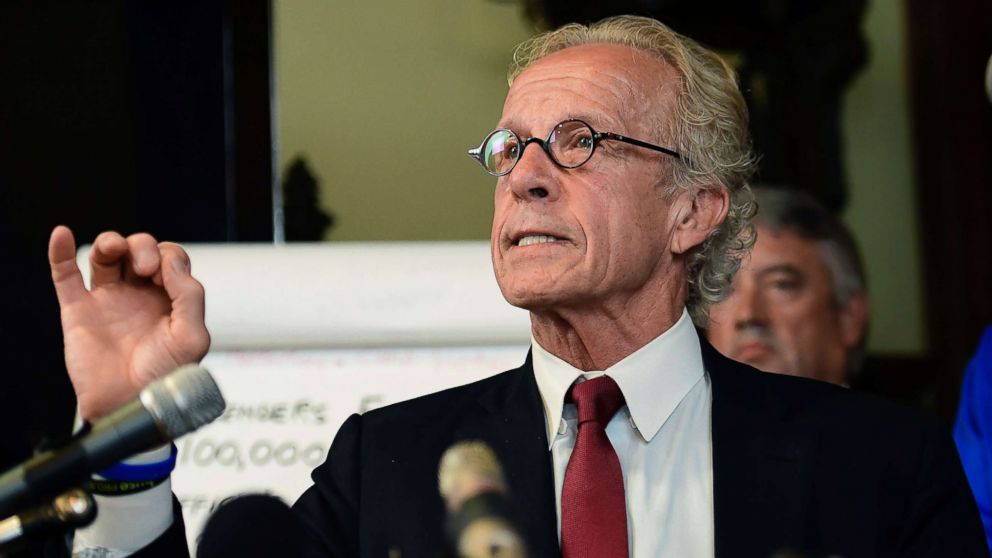 Attorney Jeff Anderson speaks during a press conference detailing the settlement reached between clergy sexual abuse victims and the Archdiocese of St. Paul and Minneapolis, at his office, May 31, 2018, in St. Paul, Minn.