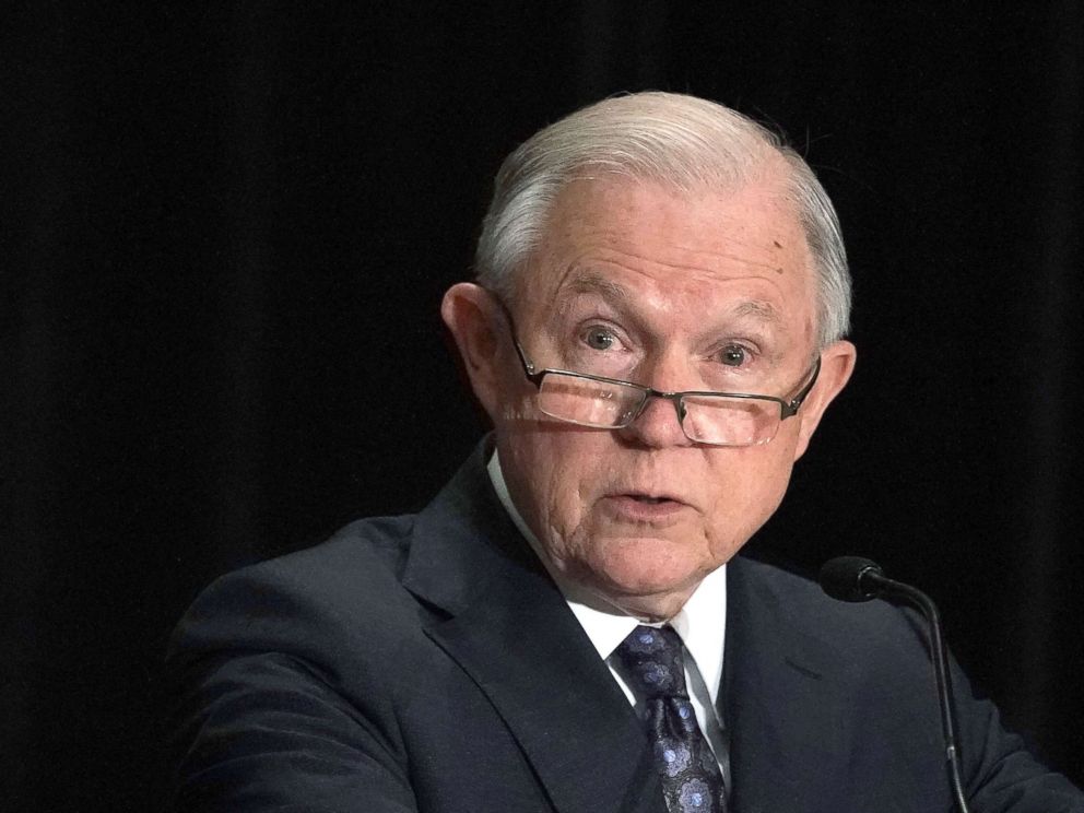 PHOTO: Attorney General Jeff Sessions delivers remarks at the Justice Departments Executive Officer for Immigration Review (EOIR) Annual Legal Training Program June 11, 2018 in Tysons, Virginia.