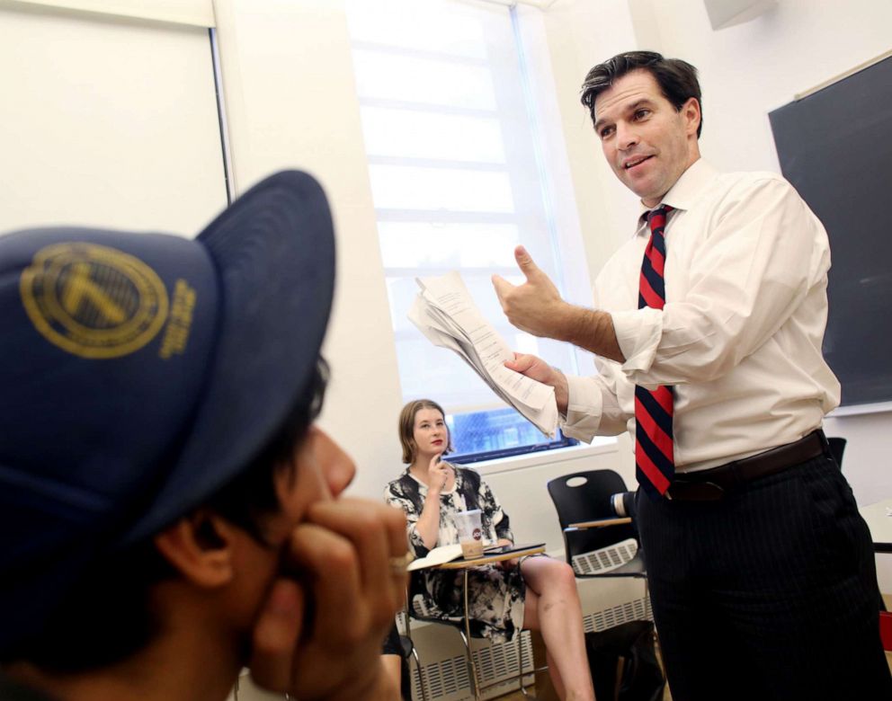 PHOTO: Jeff Smith lectures a class on public policy, prison reform and life at the Milano School of International Affairs at The New School in Manhattan, NY, on September 16, 2015.