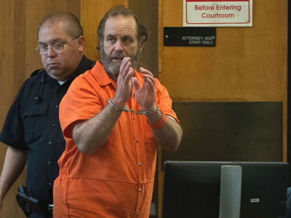 PHOTO: Schlitterbahn co-owner Jeffrey Wayne Henry waves before departing the courtroom following an extradition hearing, March 28, 2018, in the 107th state District Courtroom in Brownsville, Texas.