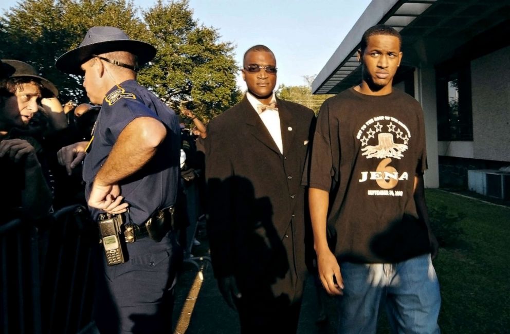 PHOTO: Bryant Purvis attends a rally attended by Reverend Al Sharpton and others in Jena, La., Sept. 20, 2007. People gathered to support the Jenna 6, the black teenagers who had been charged with attempted murder in the beating of a white classmate.