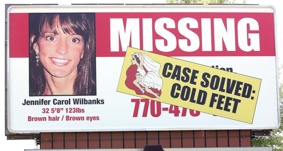 PHOTO: A billboard with the likeness of runaway bride Jennifer Wilbanks is shown in Duluth, Ga., May 3, 2005.