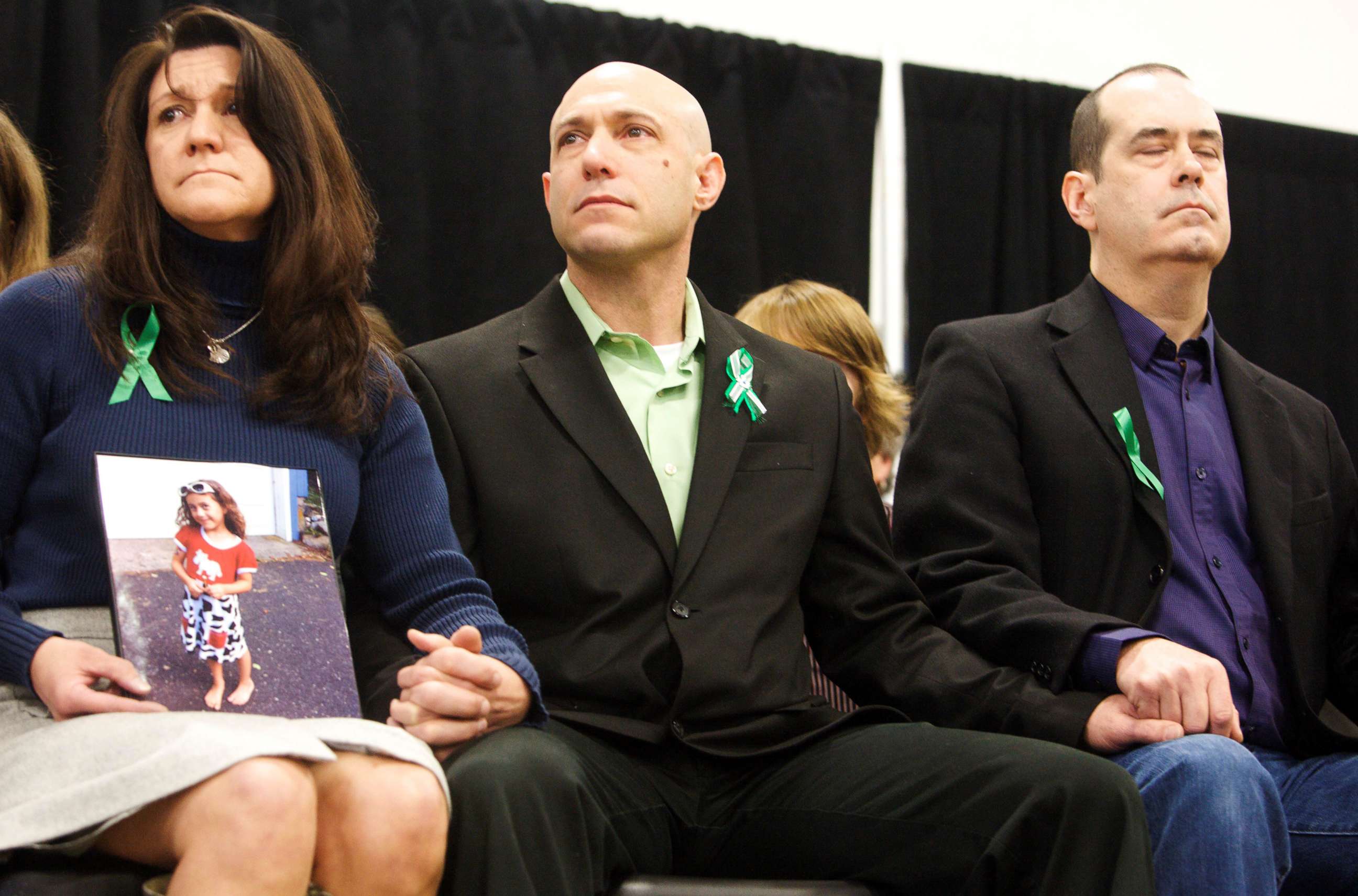Jennifer Hensel and Jeremy Richman, the parents of Avielle Richman, the father of Benjamin Wheeler, 6, victims of the Dec. 14, 2012 shooting at Sandy Hook Elementary School, attend the launch of The Sandy Hook Promise in Newtown, Conn., Jan. 14, 2013.