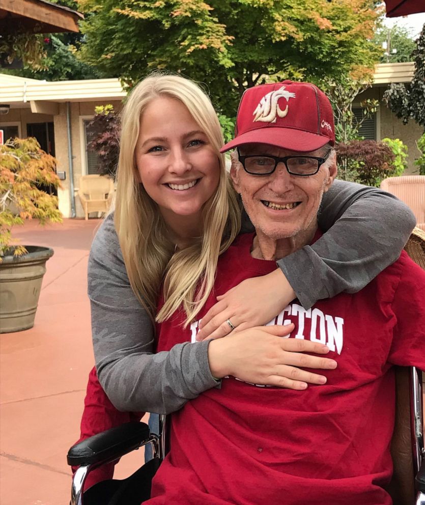 PHOTO: Jerry Wall with his daughter Jody Connolly in Washington.