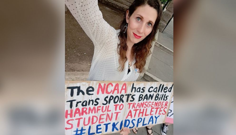 PHOTO: Jessica Parker, 40, has been protesting anti-LGBTQ legislation in Texas.