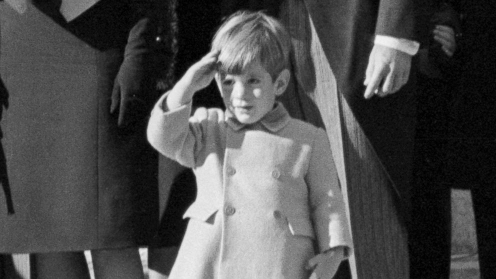 PHOTO: John F. Kennedy Jr. salutes as the casket of his father, the late President John F. Kennedy, is carried from St. Matthew's Cathedral in Washington, DC.