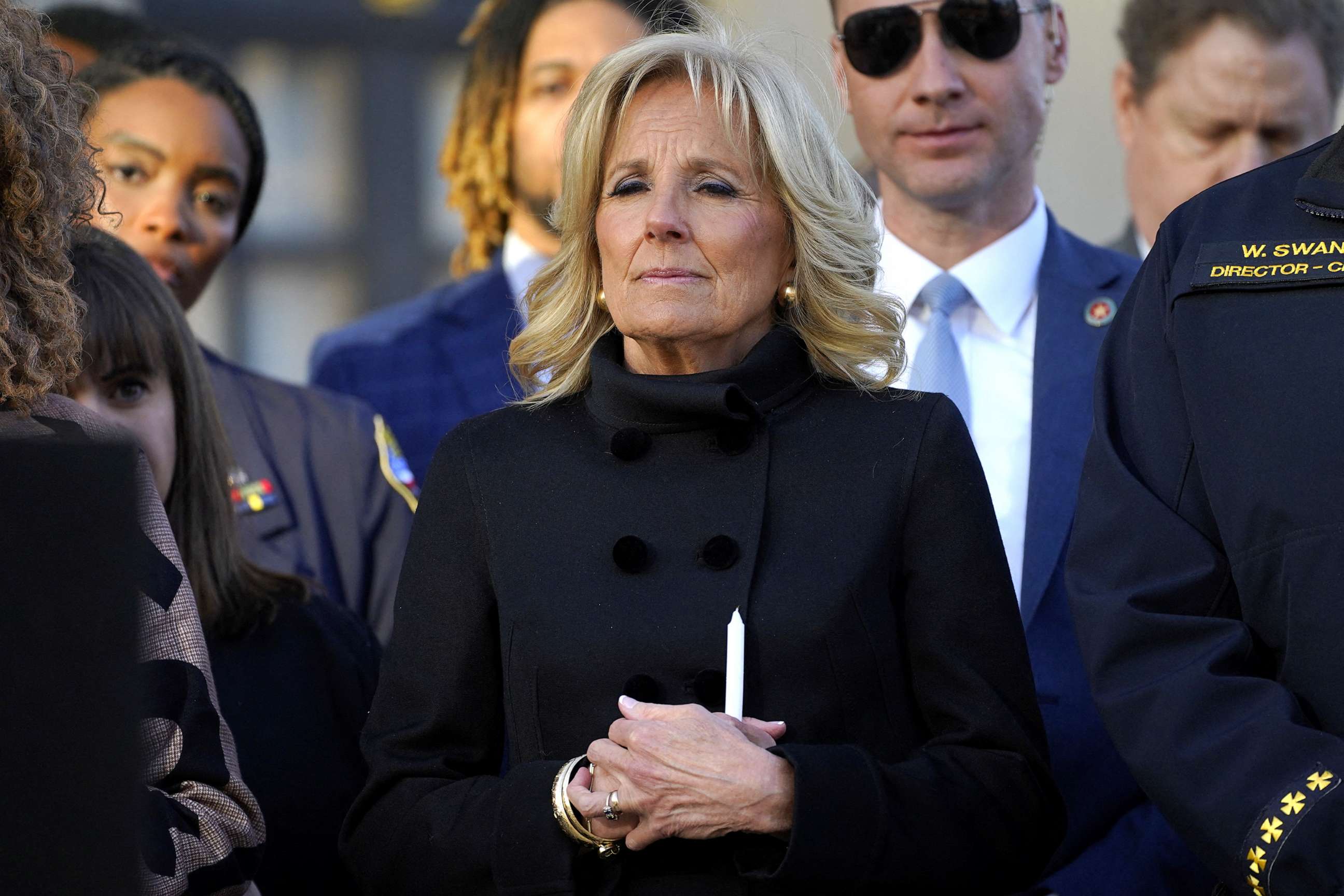 PHOTO: First Lady Jill Biden attends a vigil after a deadly shooting at the Covenant School in Nashville, Tenn., March 29, 2023.