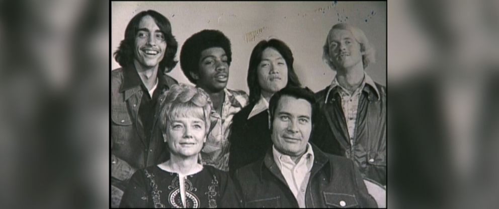 PHOTO: Peoples Temple leader Jim Jones (front row on the right) is pictured with his wife and their children.