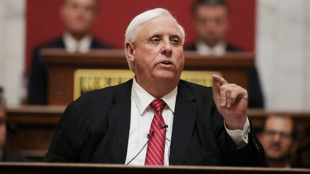 PHOTO: In this Jan. 8, 2020 file photo West Virginia Governor Jim Justice delivers his annual State of the State address in the House Chambers at the state capitol, in Charleston, W.Va.