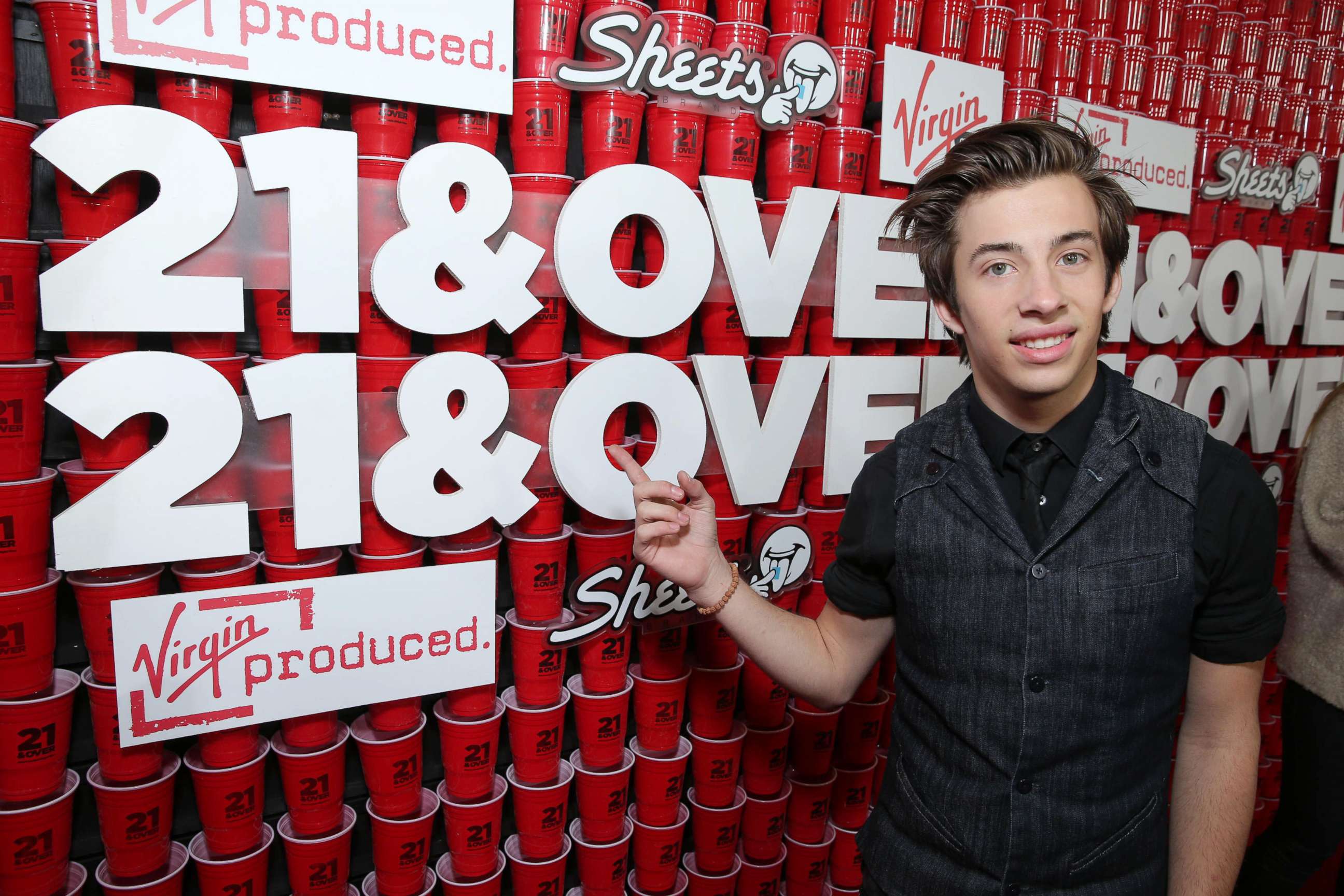 PHOTO: Actor Jimmy Bennett attends Relativity Media's '21 and Over' premiere at Westwood Village Theatre on February 21, 2013 in Westwood, California.