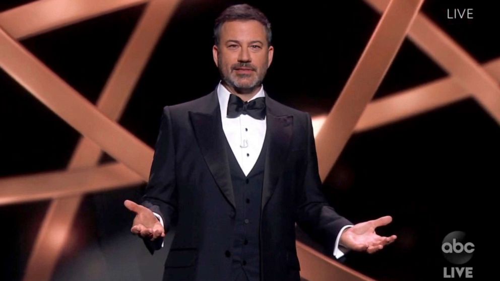 PHOTO: In this video grab, host Jimmy Kimmel speaks during the 72nd Emmy Awards broadcast, Sept. 20, 2020.