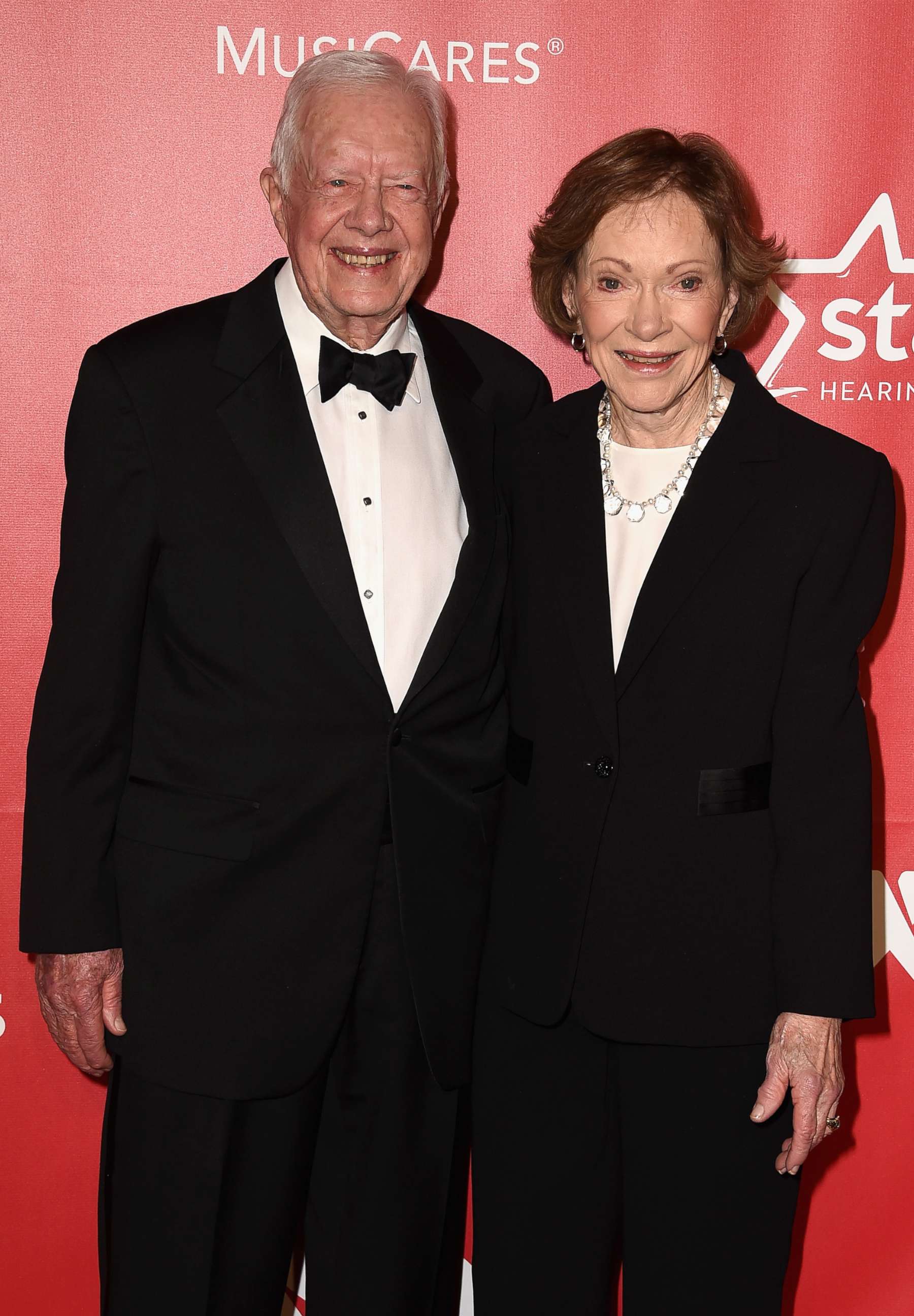 PHOTO: Former President Jimmy Carter and Rosalynn Carter attend the 25th anniversary MusiCares 2015 Person Of The Year Gala honoring Bob Dylan at the Los Angeles Convention Center in Los Angeles, Feb. 6, 2015.