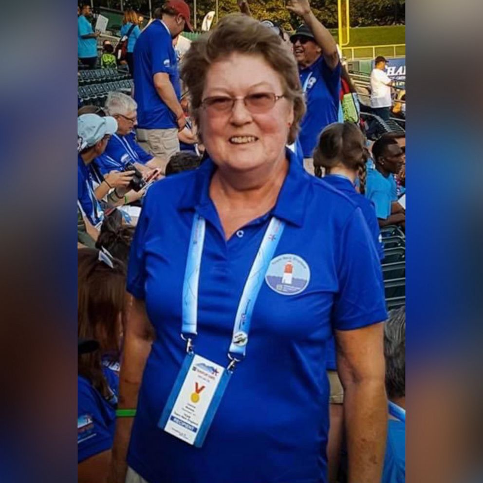 PHOTO: Joanne Mellady, 67, of New Hampshire, pictured in a 2018 photo while competing in the Donate Life Transplant Games of America, died on March 30, 2020.