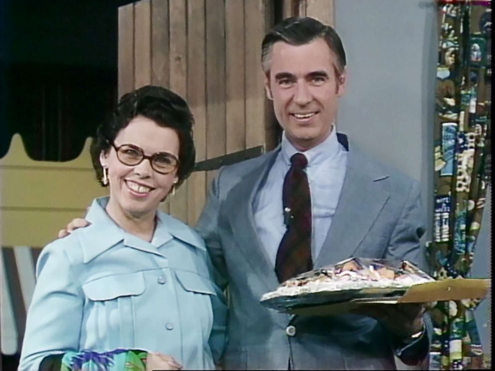 PHOTO: Joanne Rogers and Fred Rogers appear on the set of "Mister Rogers Neighborhood" in an undated photo.