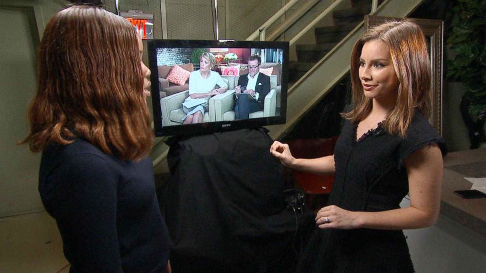 PHOTO: ABC News' Rebecca Jarvis gives business tips to Elesia, 26, on how to ask for a promotion at her workplace.