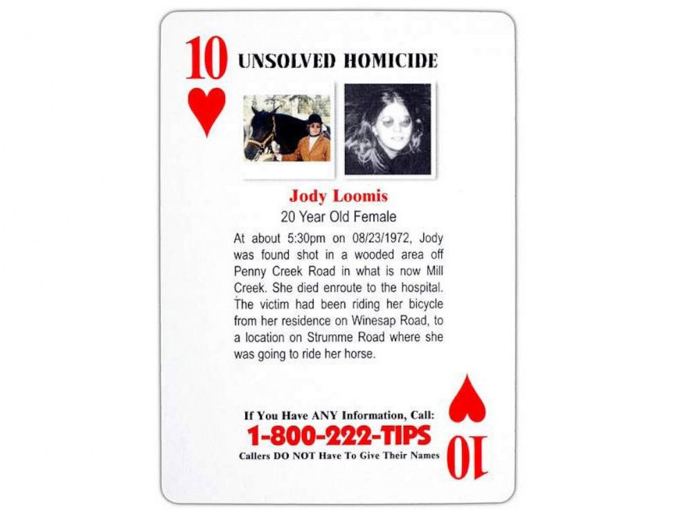 Poster requesting information in the death of Jody Loomis.