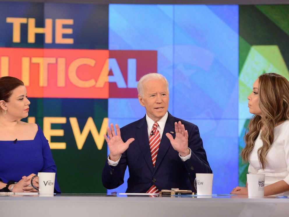 PHOTO: Former Vice President and Democratic presidential candidate Joe Biden appears on ABCs, The View, in New York, April 26, 2019.