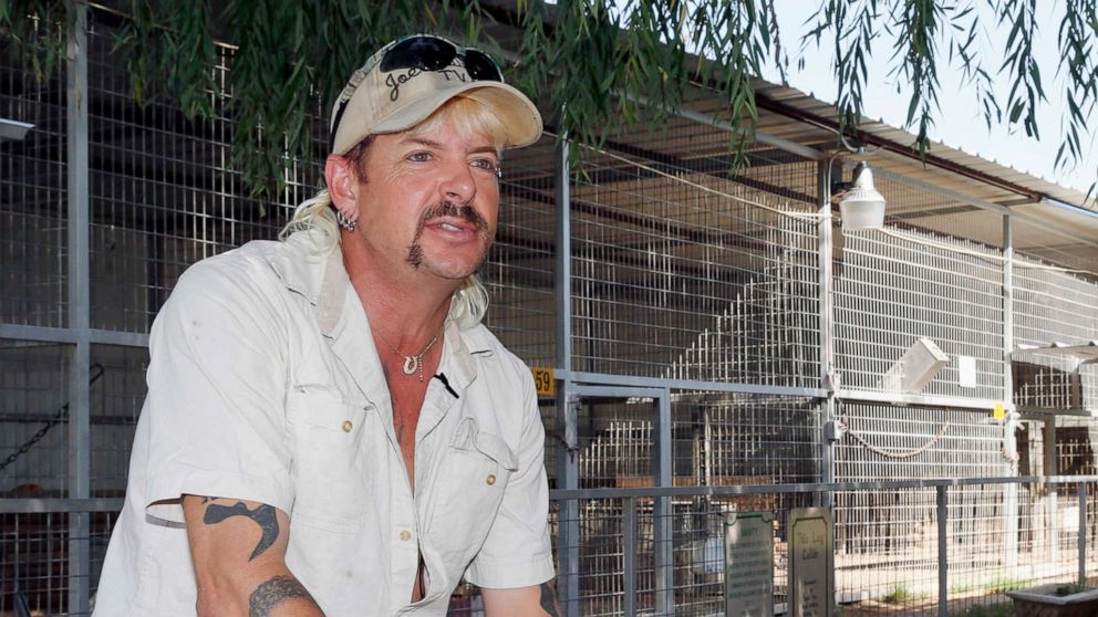 PHOTO: In this Aug. 28, 2013, file photo, Joseph Maldonado, also known as Joe Exotic, answers a question during an interview at the zoo he runs in Wynnewood, Okla.