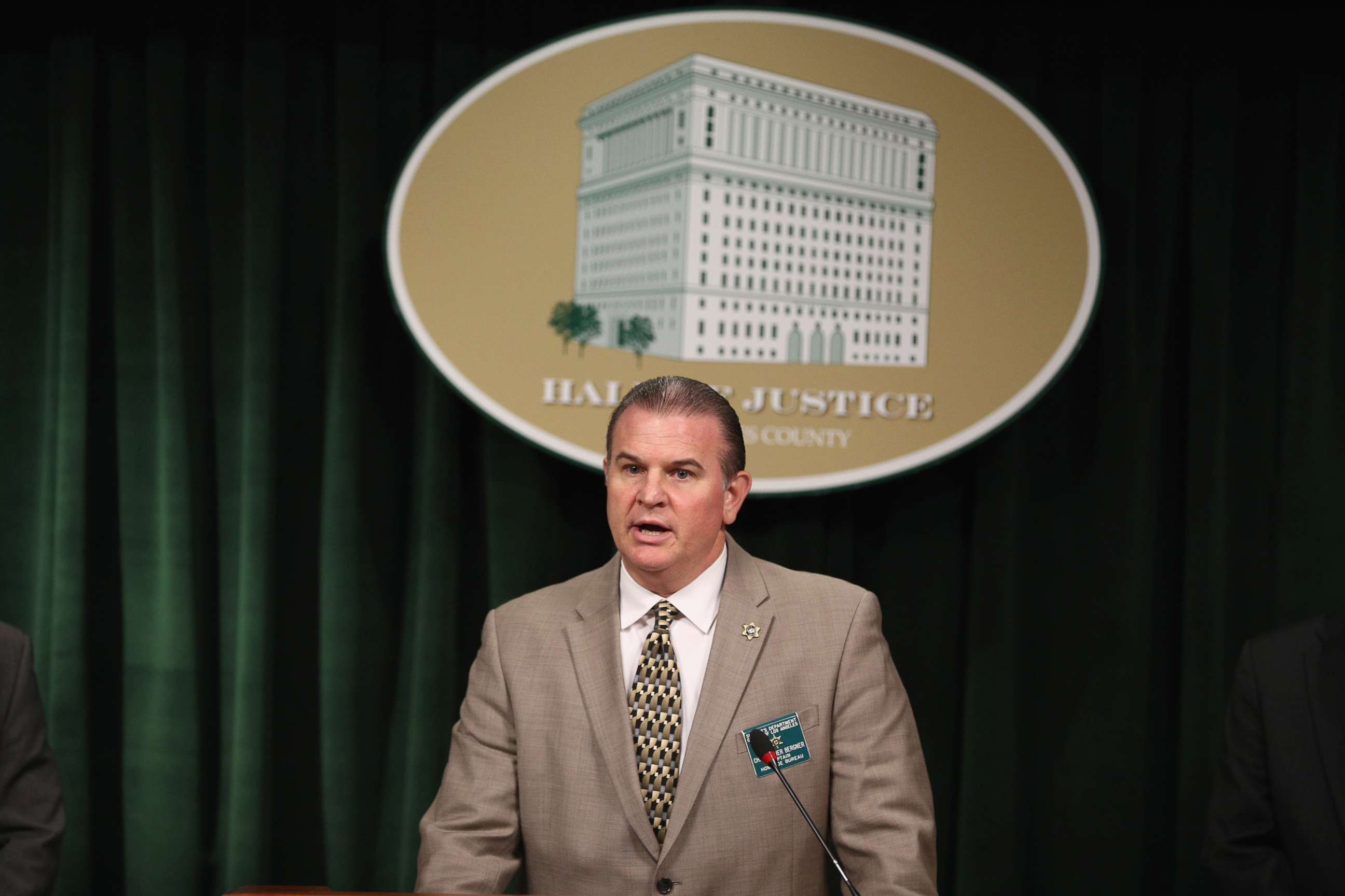 PHOTO: Captain Christopher Bergner of the Los Angeles County Sheriff's Department Homicide Bureau discusses the most recent details of the Natalie Wood death investigation at Hall of Justice, Feb. 5, 2018, in Los Angeles.