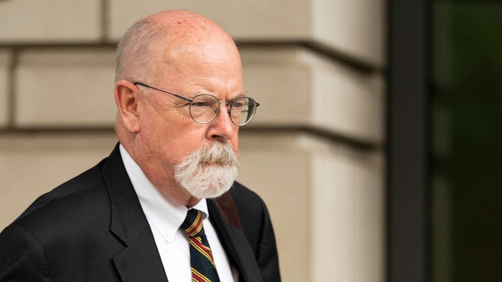 PHOTO: Special counsel John Durham, the prosecutor appointed to investigate potential government wrongdoing in the early days of the Trump-Russia probe, leaves federal court in Washington, May 16, 2022.