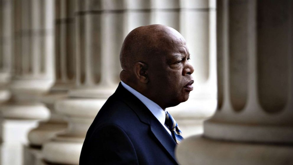 PHOTO: Congressman John Lewis in his offices in the Canon House office building in Washington, March 17, 2009.