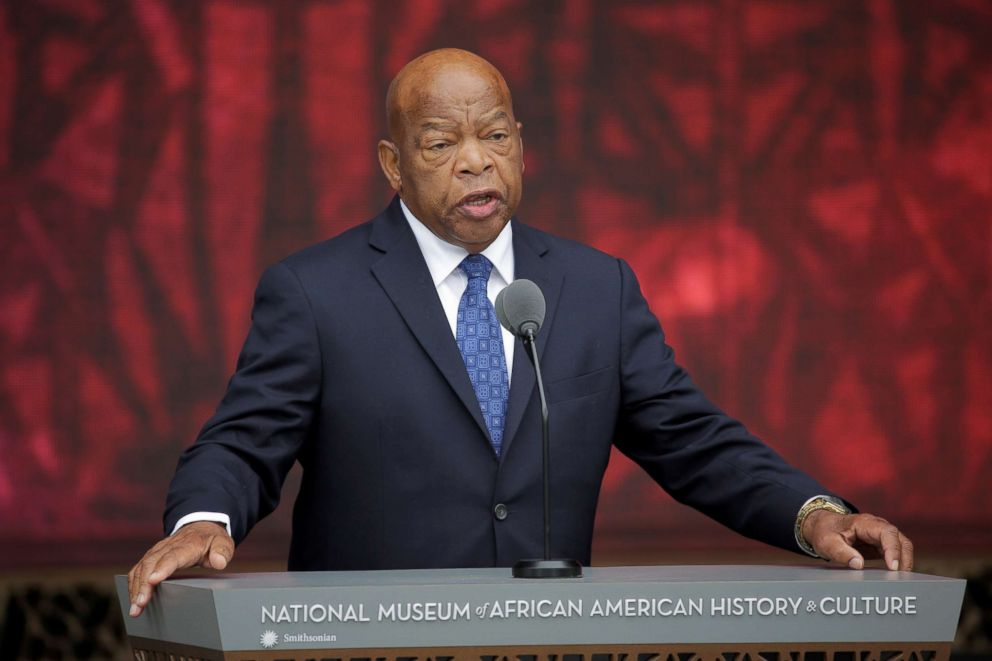 PHOTO: Rep. John Lewis speaks at the dedication of the Smithsonian's National Museum of African American History and Culture in Washington, D.C., Sept. 24, 2016.