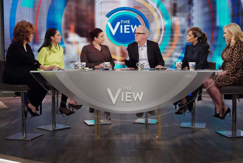 PHOTO: Actor John Lithgow discusses his role in the new film "Bombshell" with "The View" co-hosts on ABC, Dec. 6, 2019.