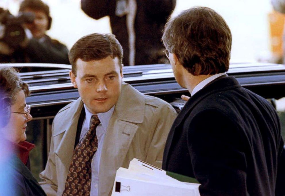 PHOTO: John Wayne Bobbitt arrives at the Prince William County Court House Jan. 10, 1994 for the first day of his wife's trial on charges of malicious wounding.