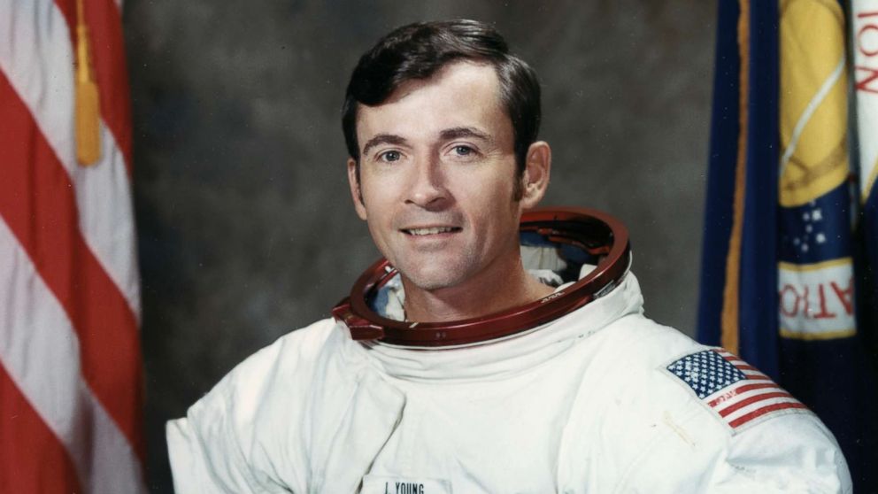Astronaut John W. Young, Apollo 16 Mission Commander, poses for a portrait at the Madded Spacecraft Center in Houston in 1971. 