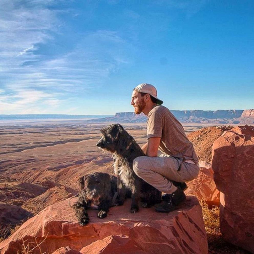 PHOTO:  Jordan Kahana rescued Zeus and Sedona as he was taking a trip to the Grand Canyon. He found them in what he called "middle of nowhere, Arizona."
