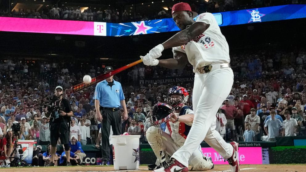 PHOTO: St. Louis Cardinals' Jordan Walker competes during the MLB baseball All-Star Home Run Derby, July 13, 2026, in Philadelphia. 