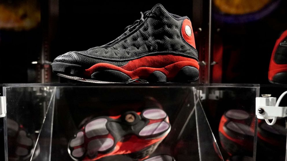 Michael Jordan’s game-worn 1998 Air Jordans sell at auction for record $2.24 million