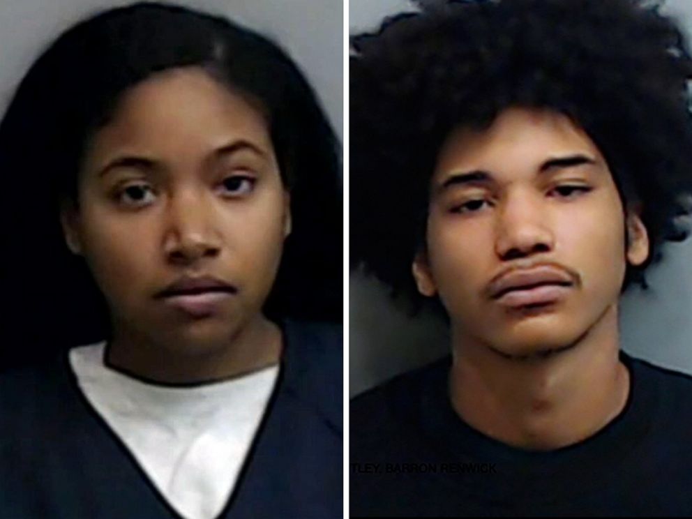 PHOTO: Jordyn Jones and Barron Brantley are pictured in undated booking photos released by the Fulton County Sheriff's Office.