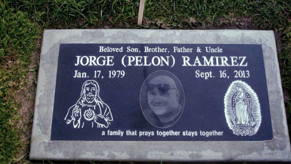 PHOTO: The tombstone for Jorge Ramirez,Jr. who was killed by police in 2013.