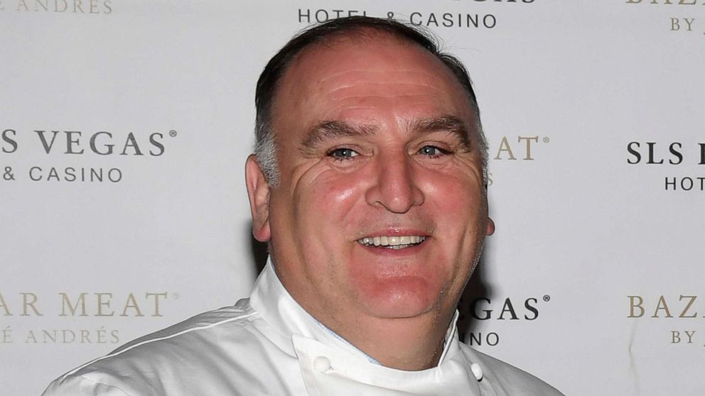 PHOTO: Chef Jose Andres smiles during a reception at SLS Las Vegas Hotel, where he was presented with a ceremonial key to the Las Vegas Strip in recognition of his contributions to the Las Vegas culinary scene, on April 26, 2019 in Las Vegas.