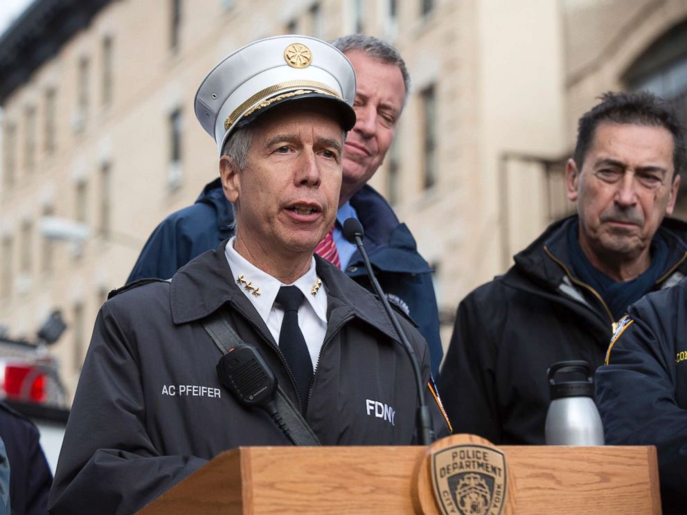 PHOTO: New York City Fire Department Chief of Counterterrorism and Emergency Preparedness Joseph Pfeifer speaks at a press conference, Nov. 22, 2015, in New York City.