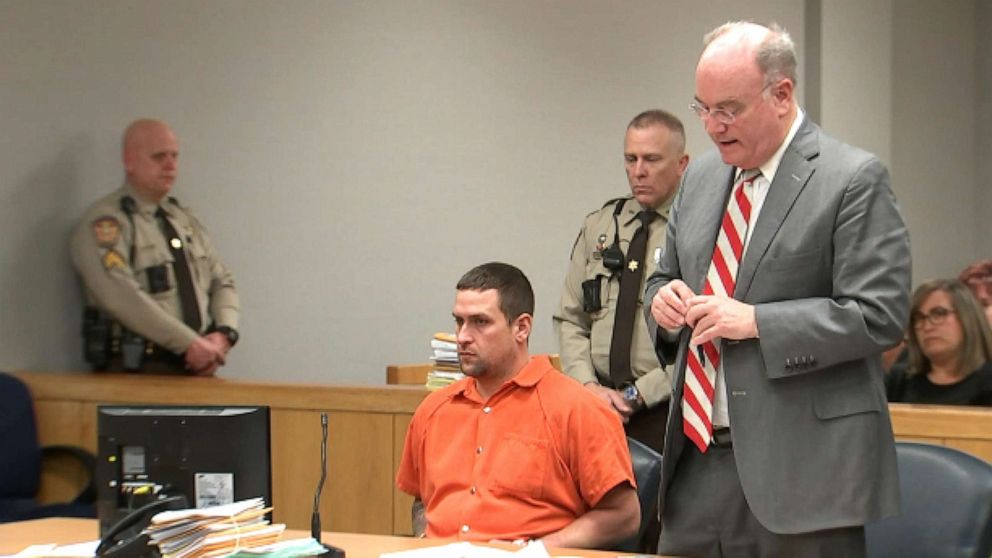 PHOTO: Joshua Hunsucker, 35, appears in court in Gaston County, N.C., Dec. 21, 2019.