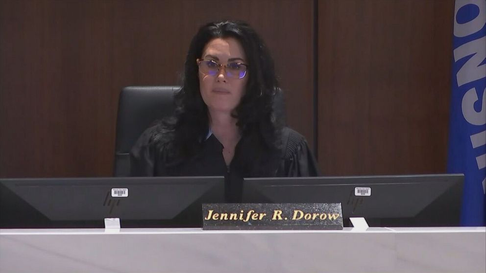 PHOTO: Judge Jennifer Dorow is shown during the Darrell Brooks sentencing hearing on November 15, 2022 in Waukesha, Wisc.