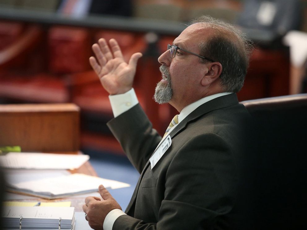 PHOTO: Superior Court Judge John F. Russo appears for his hearing before the Advisory Committee on Judicial Conduct at Richard J. Hughes Justice Complex in Trenton, NJ Wednesday, October 17, 2018. 64 Judicial Conduct Hearing