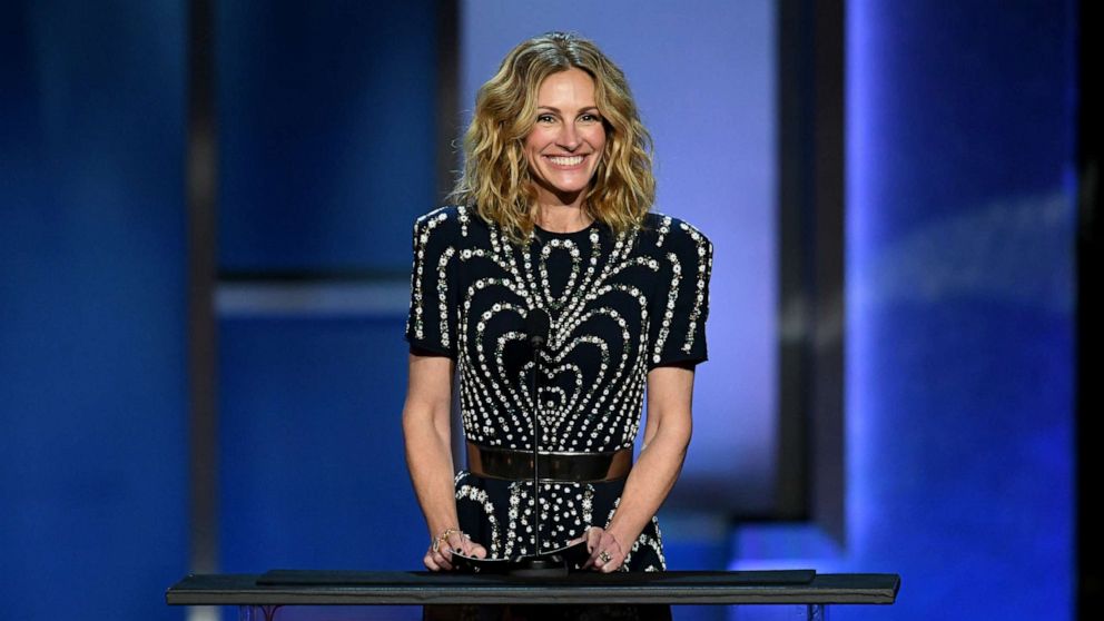 PHOTO: Julia Roberts speaks onstage during the 47th AFI Life Achievement Award honoring Denzel Washington at Dolby Theatre, June 6, 2019, in Hollywood, Calif.
