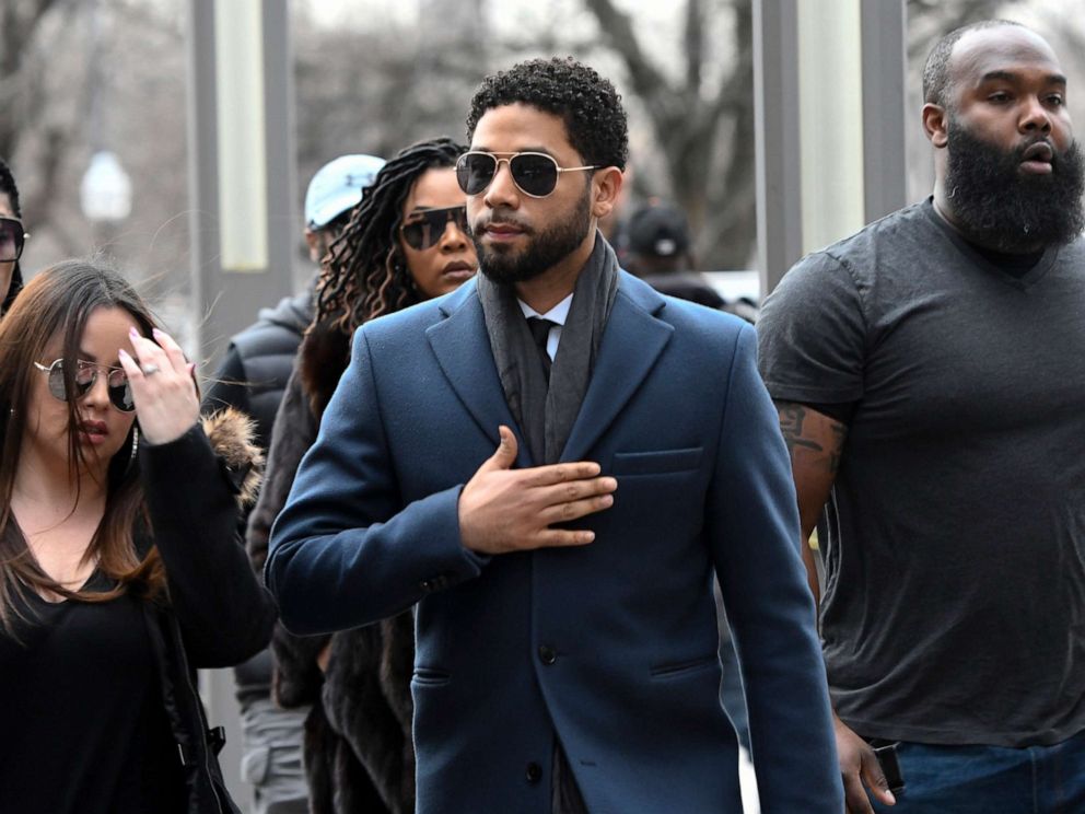 PHOTO: "Empire" actor Jussie Smollett arrives at the Leighton Criminal Court Building for his hearing in Chicago, March 14, 2019.