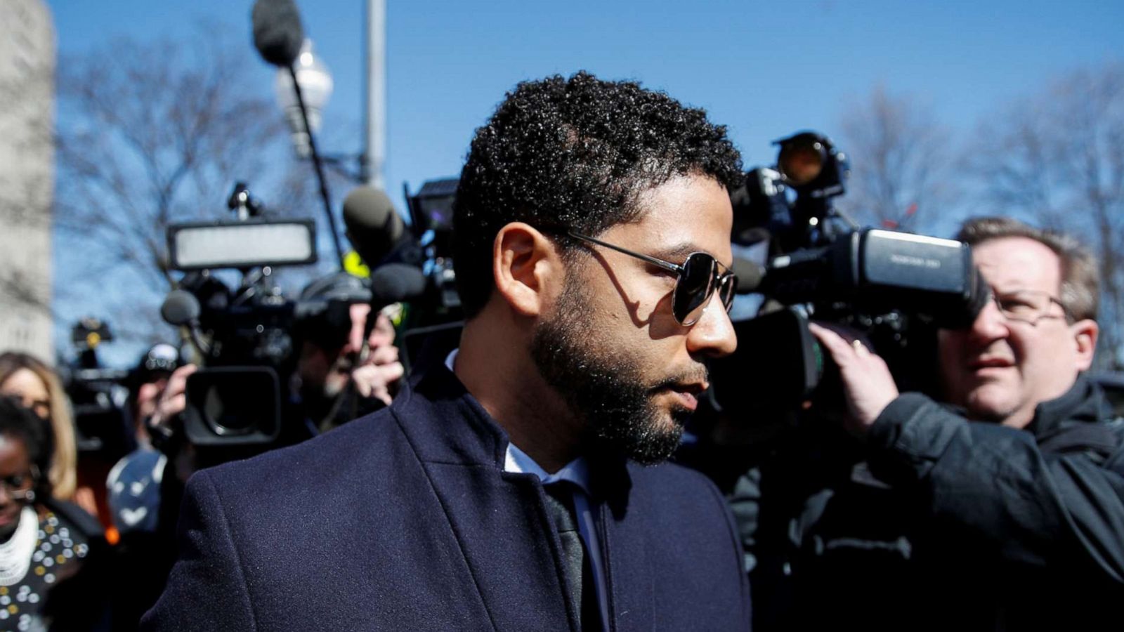 PHOTO: Jussie Smollett leaves court after charges against him were dropped by state prosecutors in Chicago, March 26, 2019.